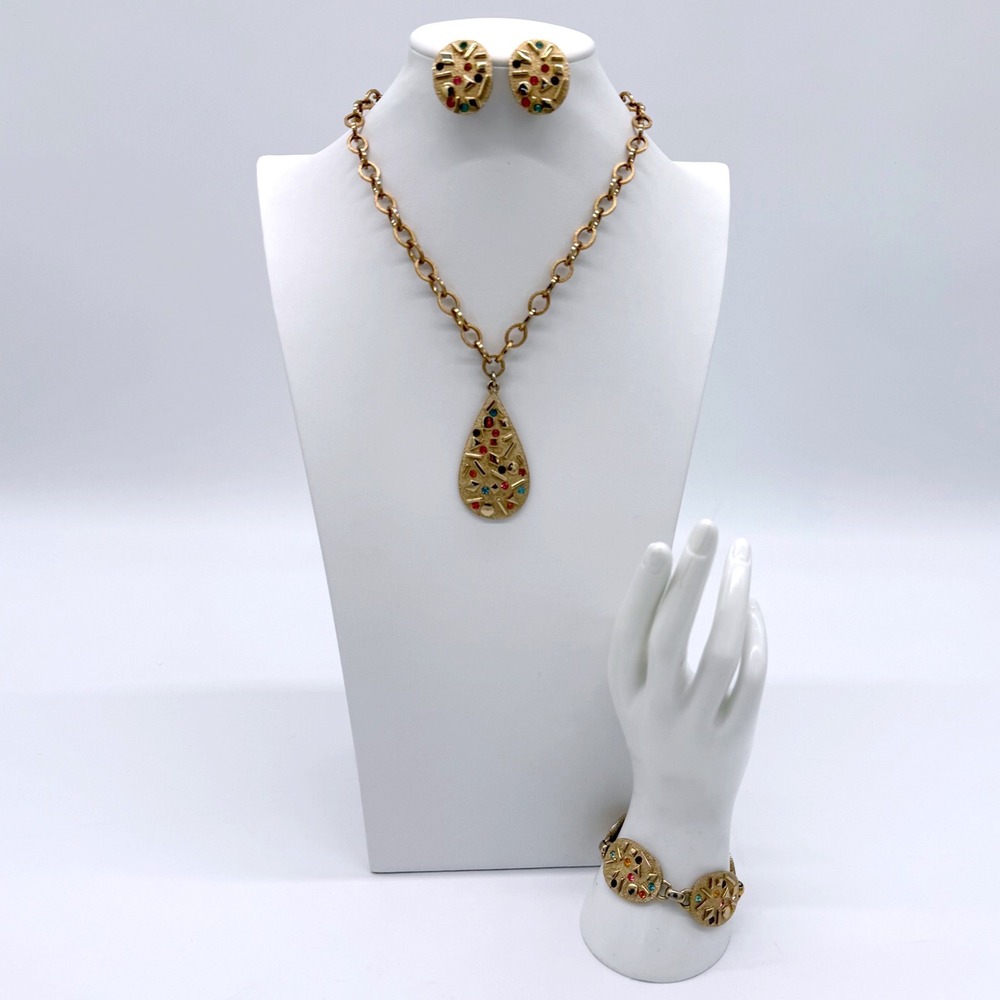 Vintage Retro Mod Sultana Confetti Demi Parure‎ 3 Piece Set Sarah Coventry 1960s